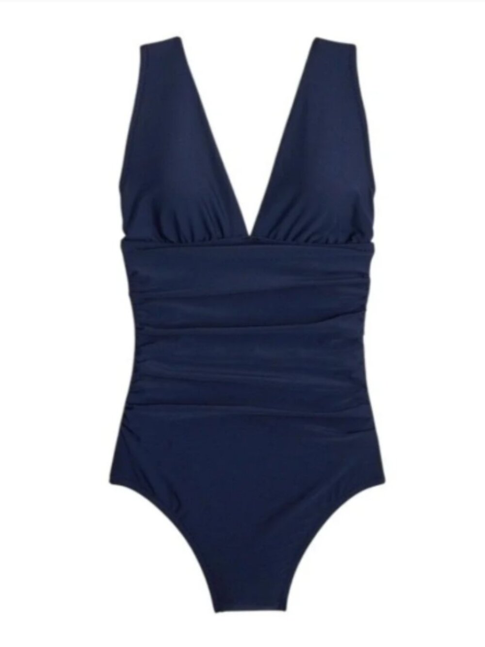 NWOT J. Crew Plunge Neckline Wireless Navy Blue One Piece Swimsuit Size 3X